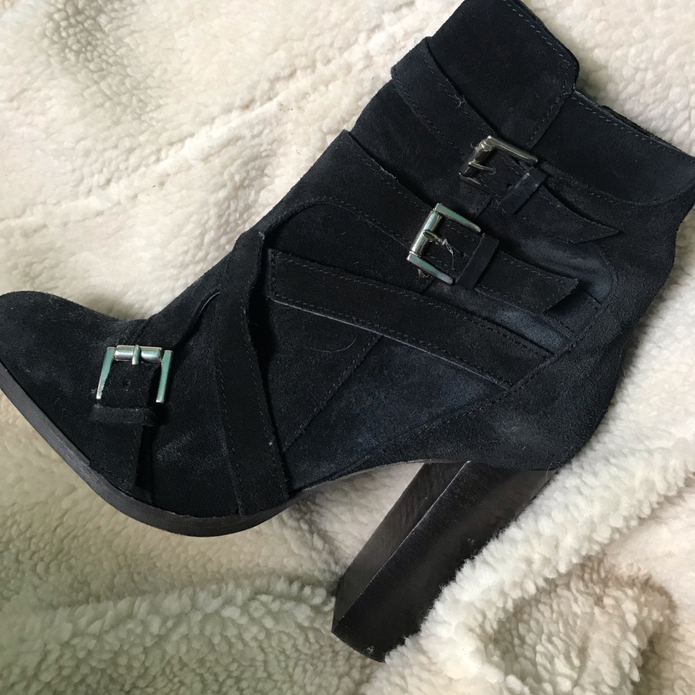 TopShop Suede buckle boots